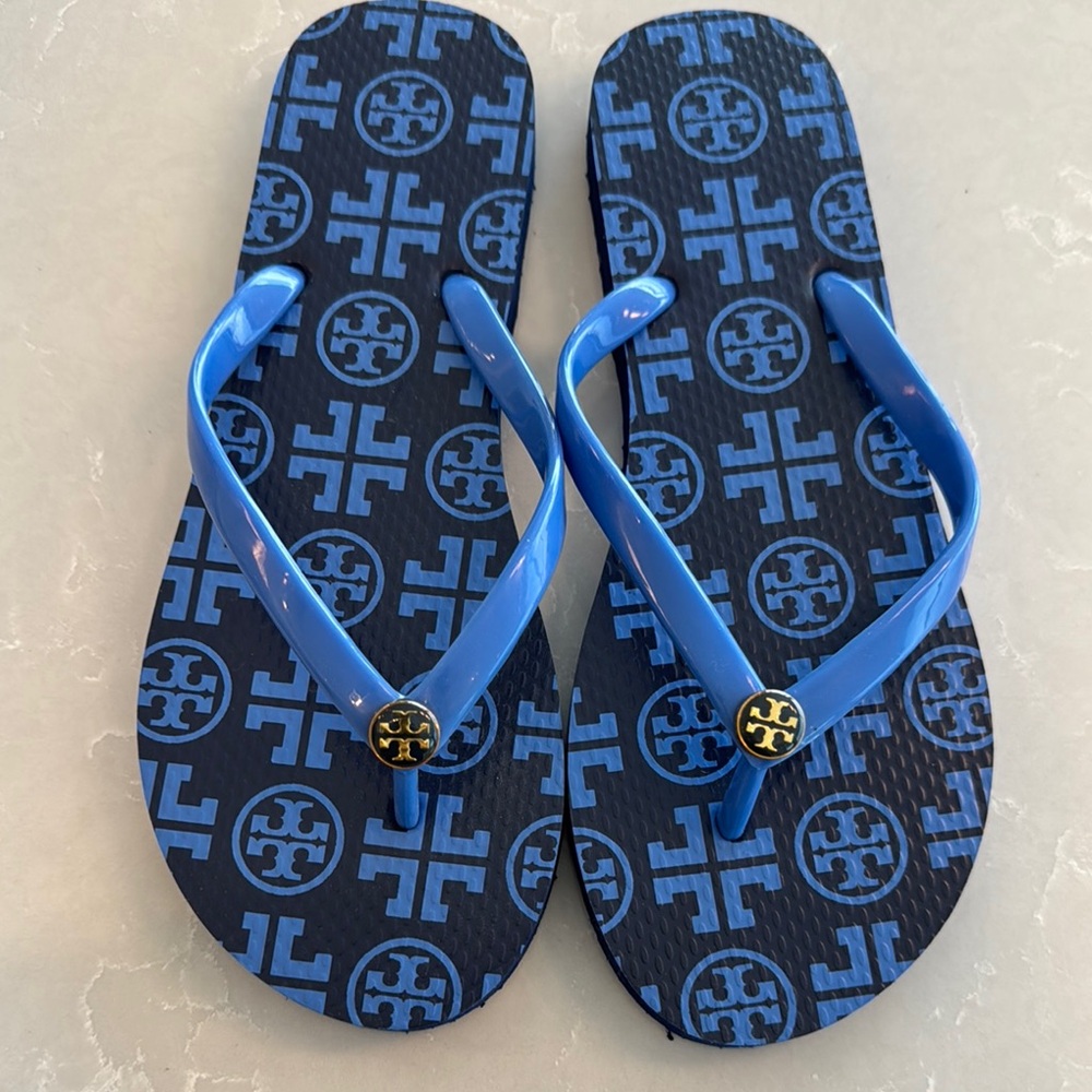 Tory Burch Blue Flip Flops